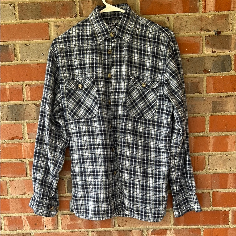 Plaid Button-Up Shirt